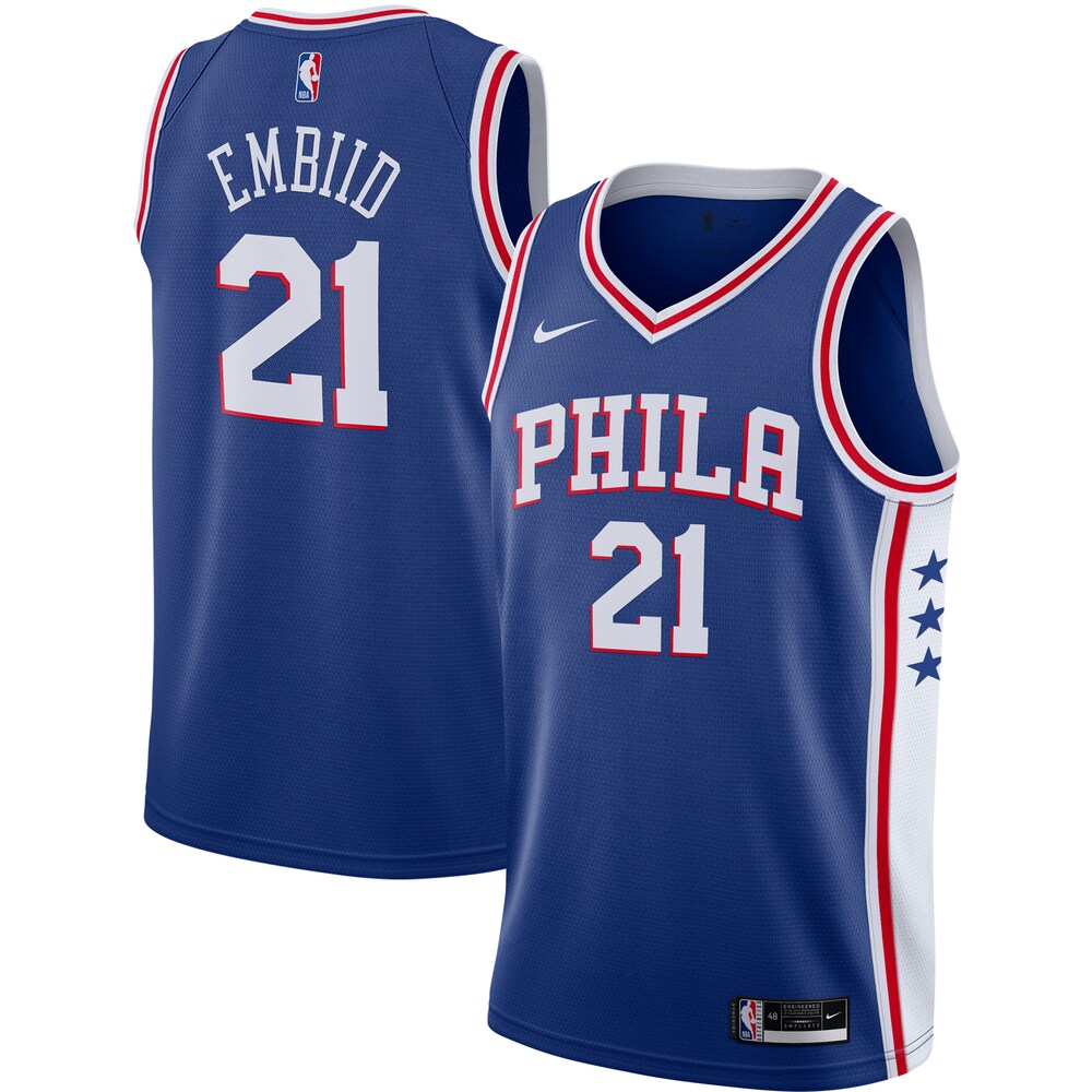 Joel Embiid Philadelphia 76ers 2020/21 Swingman Basketball Jersey - Royal - Icon Edition