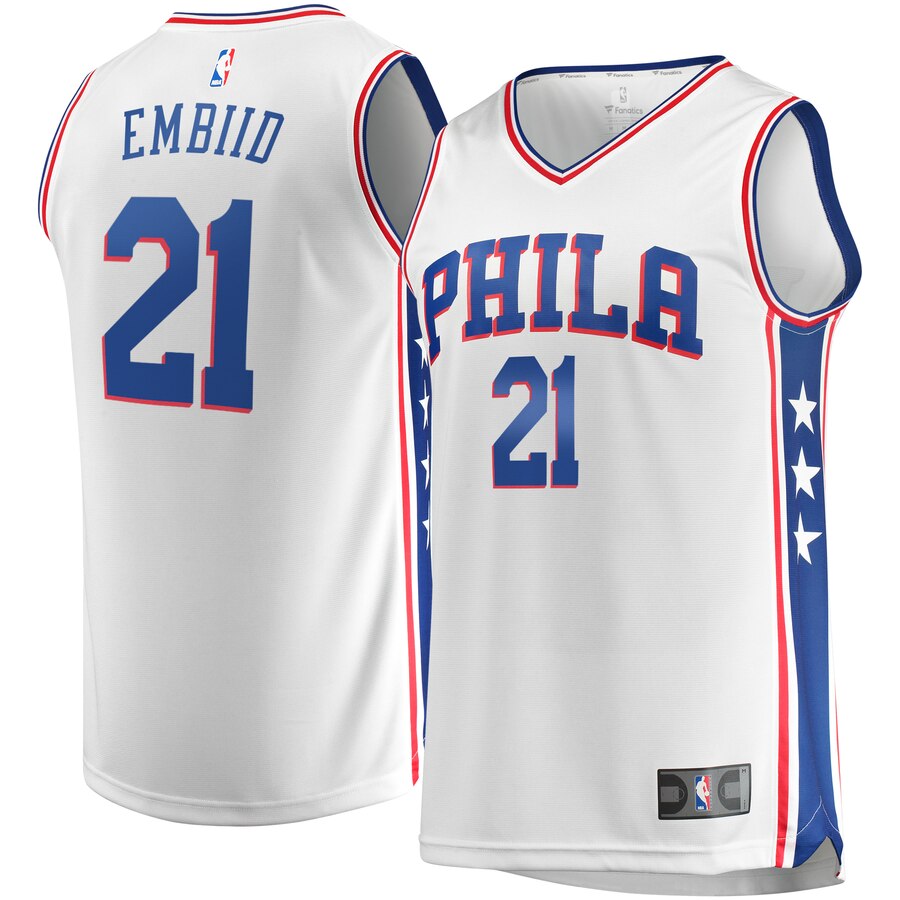 Joel Embiid Philadelphia 76ers Fanatics Branded Fast Break Replica Basketball Jersey White - Association Edition