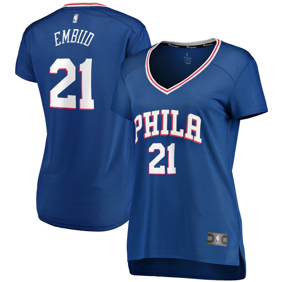Joel Embiid Philadelphia 76ers Fanatics Branded Women's Fast Break Replica Player Basketball Jersey - Icon Edition - Royal