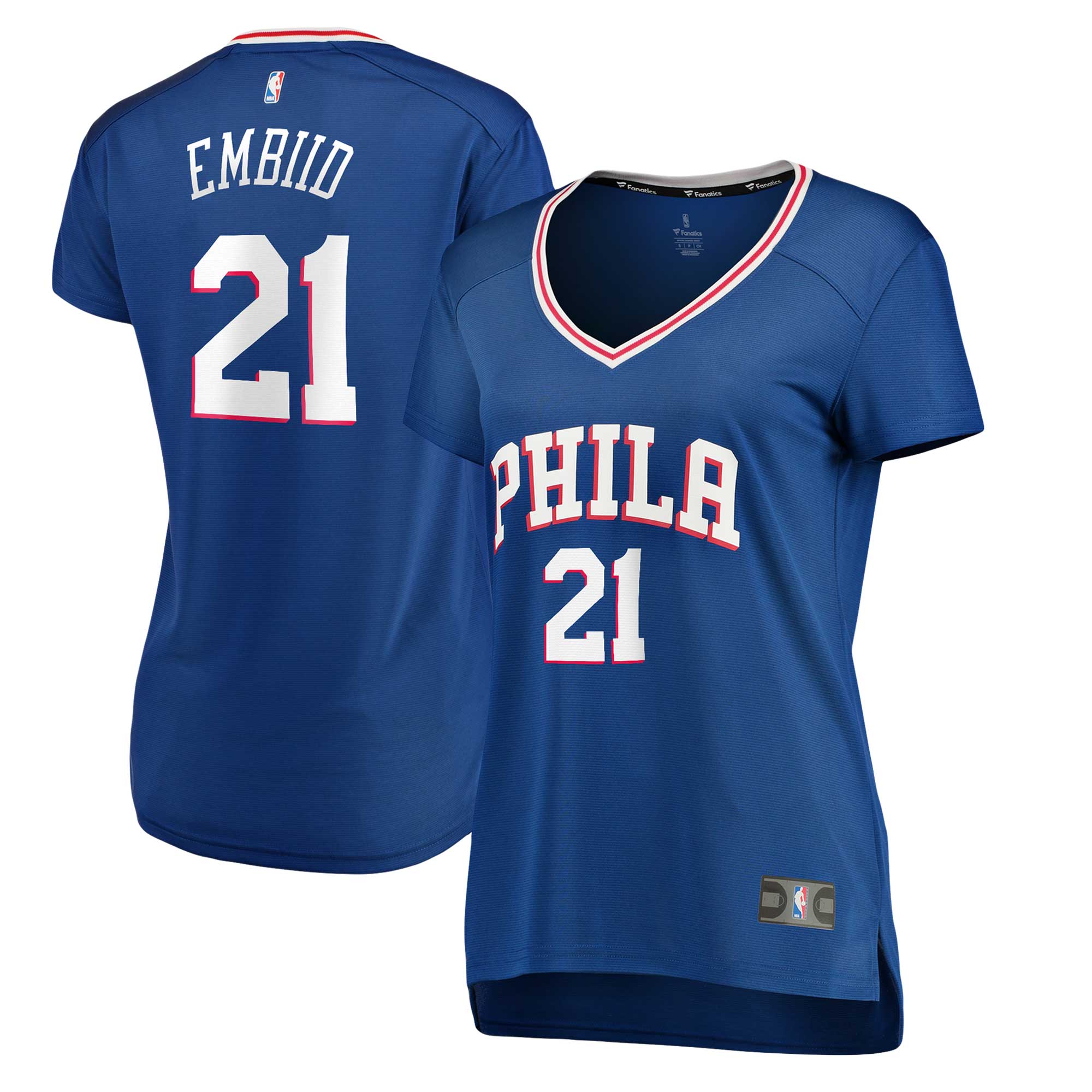 Joel Embiid Philadelphia 76ers Fanatics Women's Fast Break Replica Player Basketball Jersey - Royal - Icon Edition