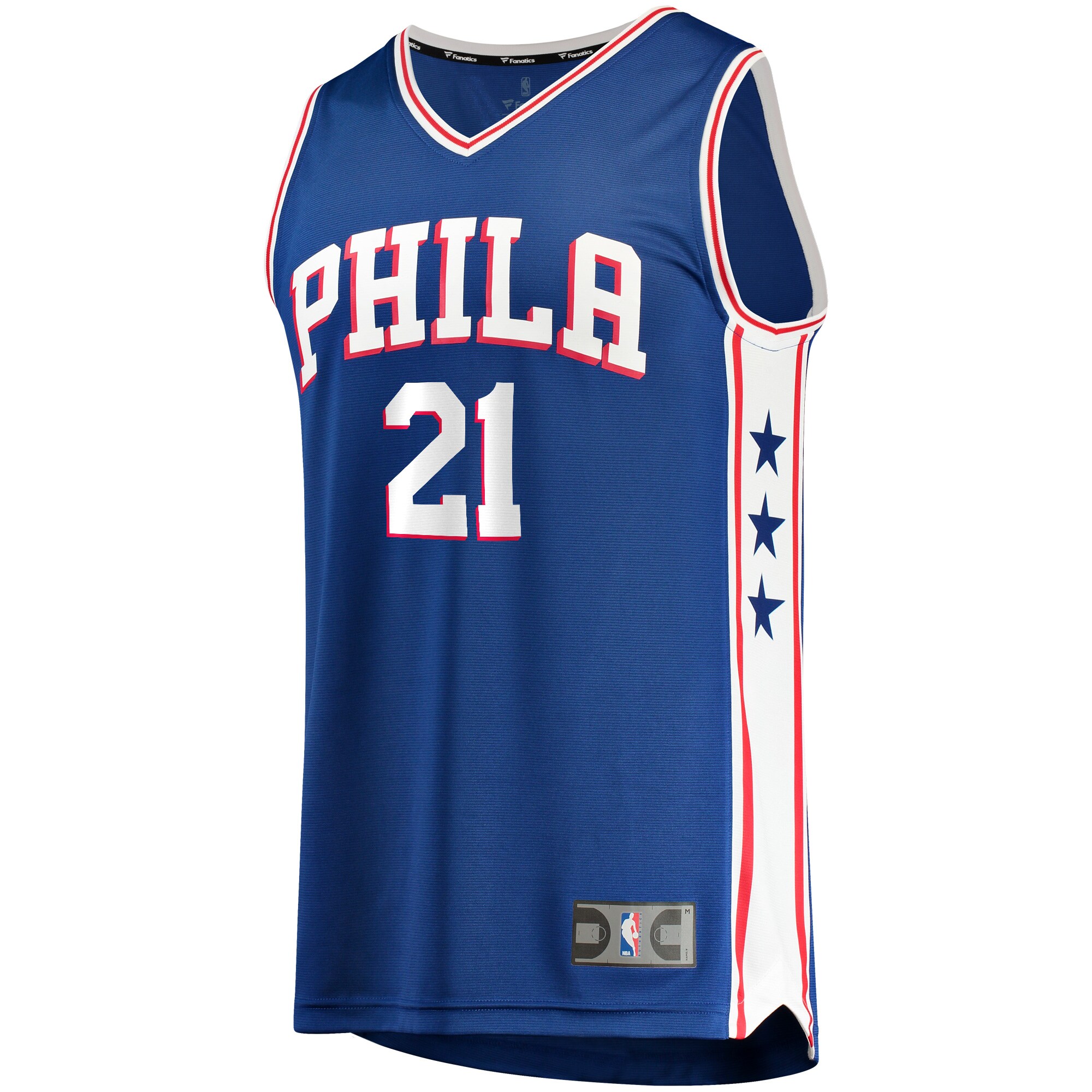 Alternative view of Joel Embiid Philadelphia 76ers Fanatics Youth Fast Break Replica Player Basketball Jersey - Icon Edition - Royal