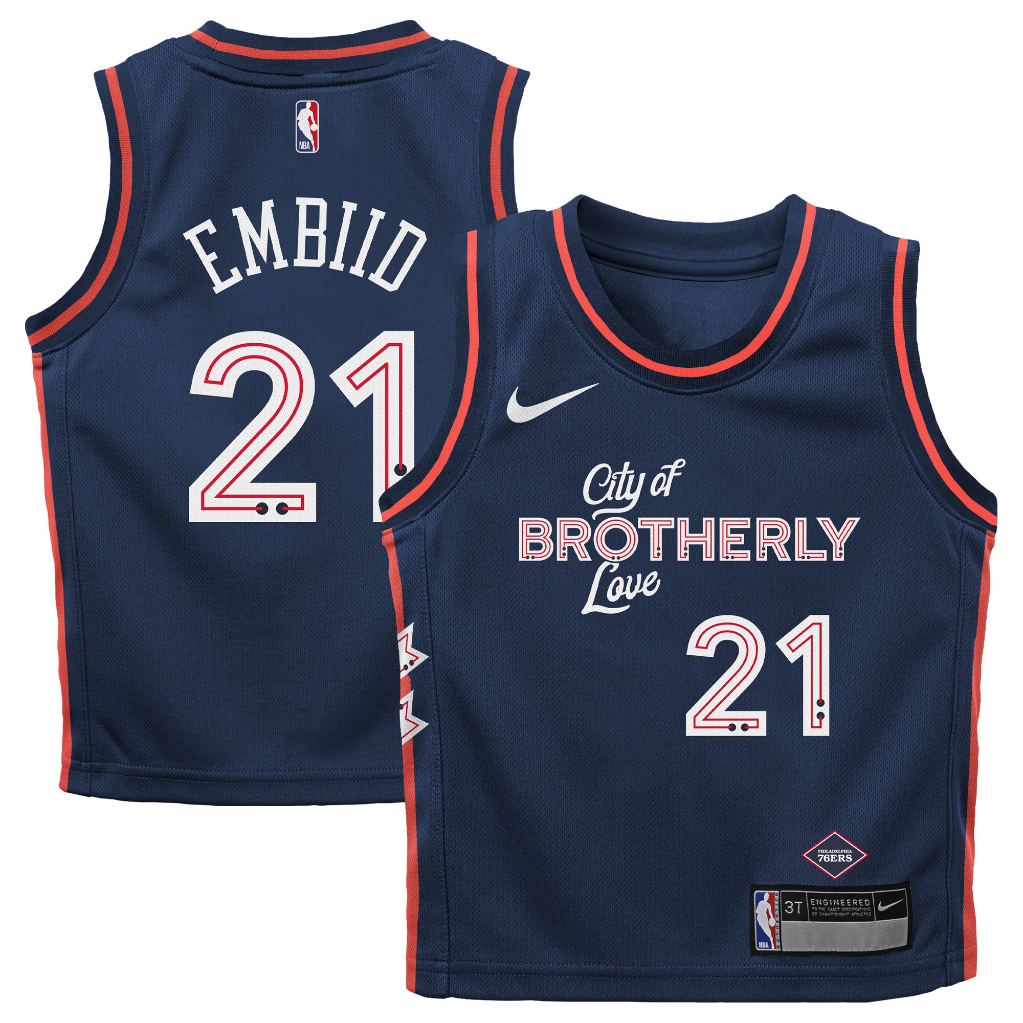 Joel Embiid Philadelphia 76ers Infant Swingman Replica Basketball Jersey - City Edition - Navy