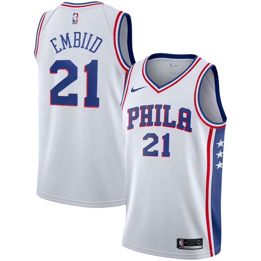 Joel Embiid Philadelphia 76ers Swingman Player Basketball Jersey - Association Edition - White