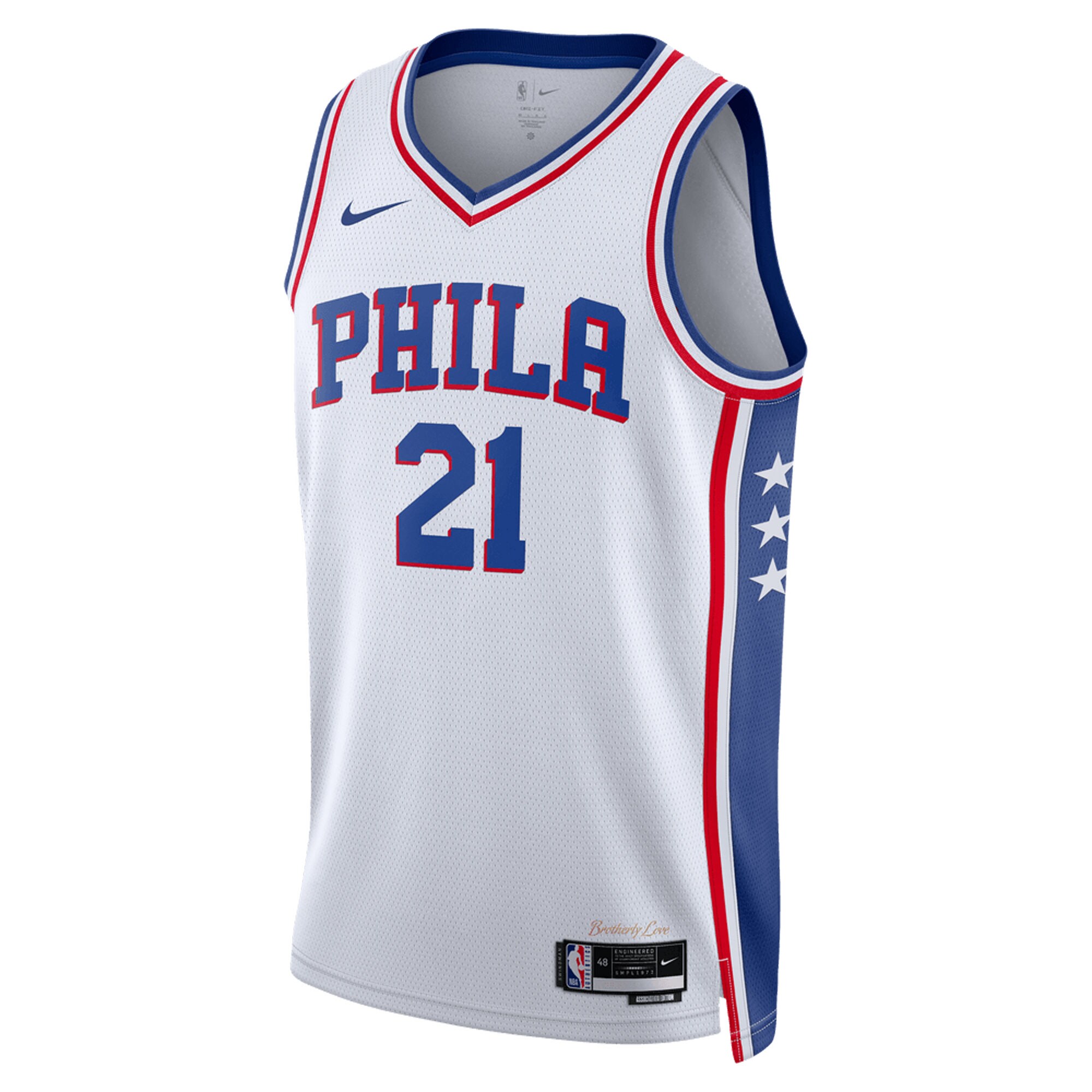 Alternative view of Joel Embiid Philadelphia 76ers Unisex Swingman Basketball Jersey – Association Edition – White