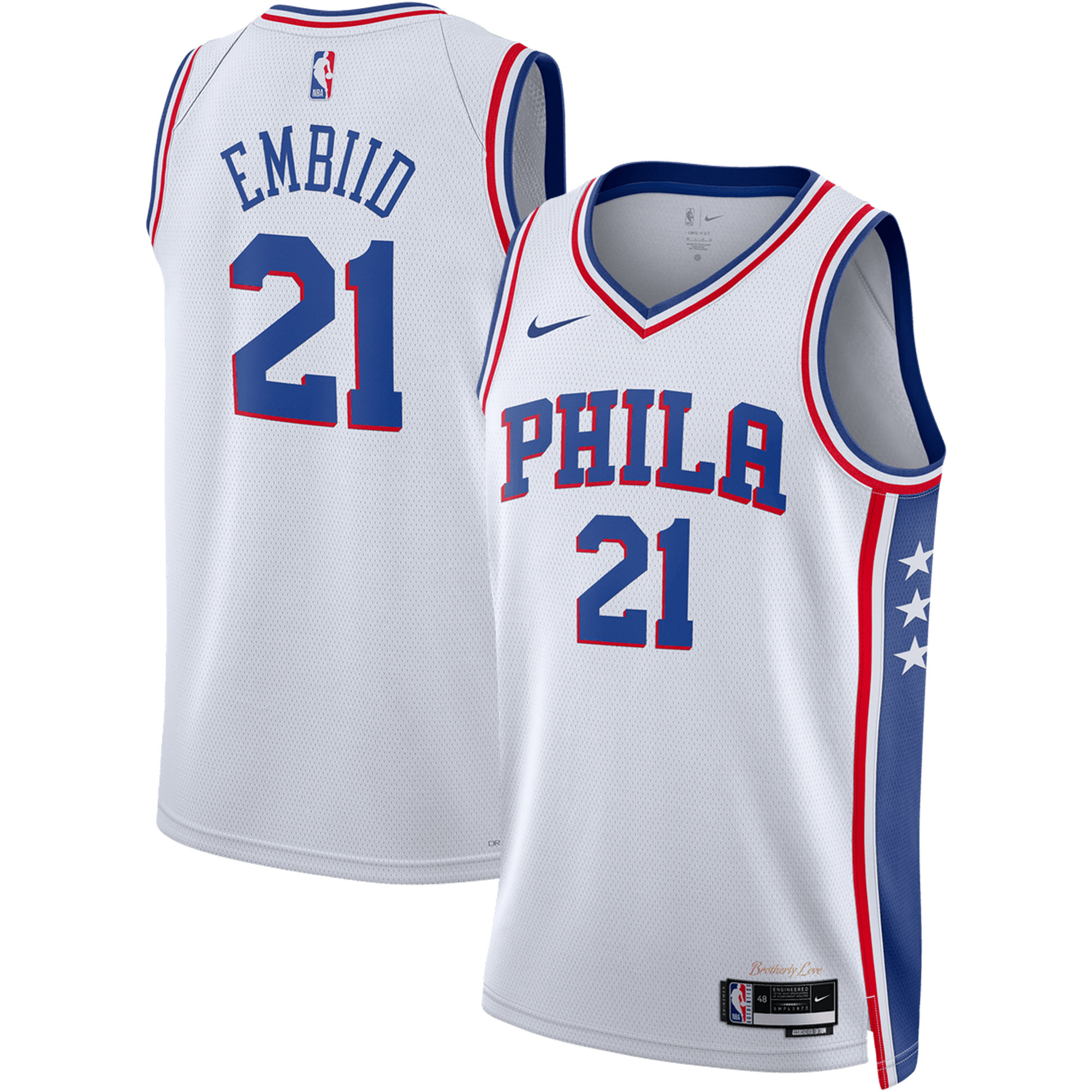 Joel Embiid Philadelphia 76ers Unisex Swingman Basketball Jersey – Association Edition – White
