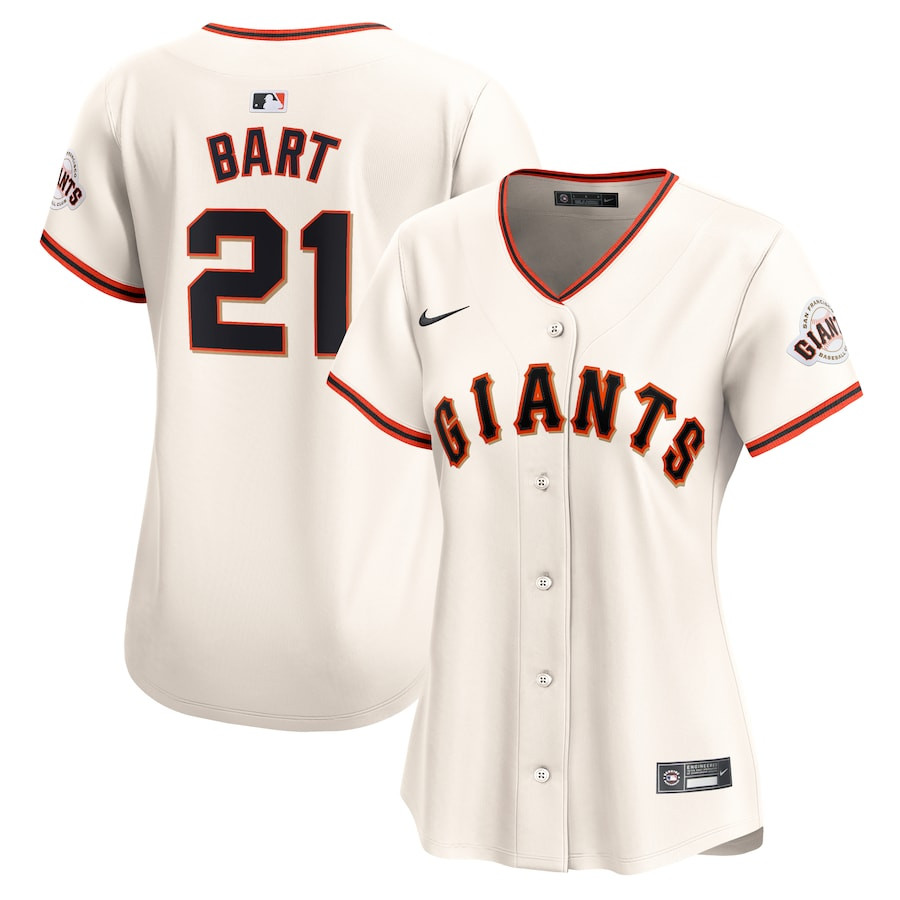 Joey Bart 21 San Francisco Giants Women Home Limited Player Baseball Jersey - Cream 