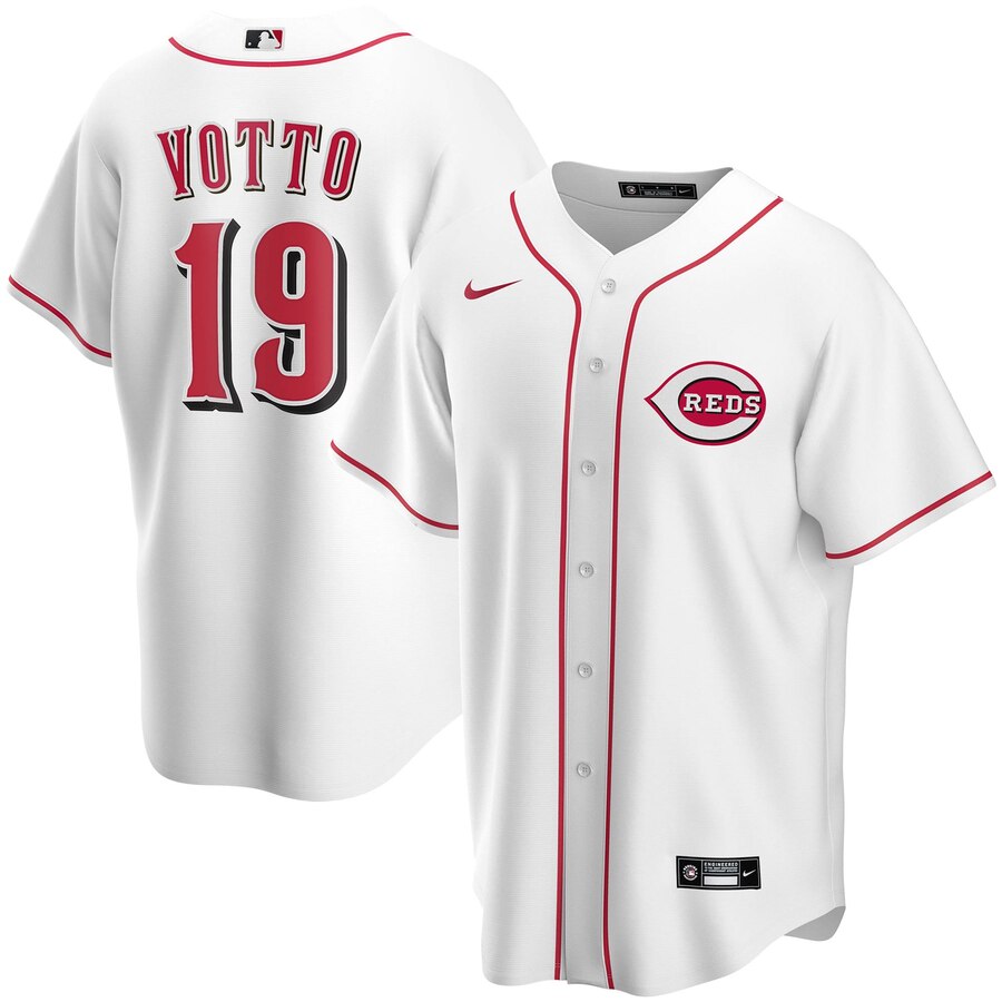 Joey Votto Cincinnati Reds Home 2020 Replica Player Jersey ÃƒÂ¢Ã¢â€šÂ¬Ã¢â‚¬Å“ White