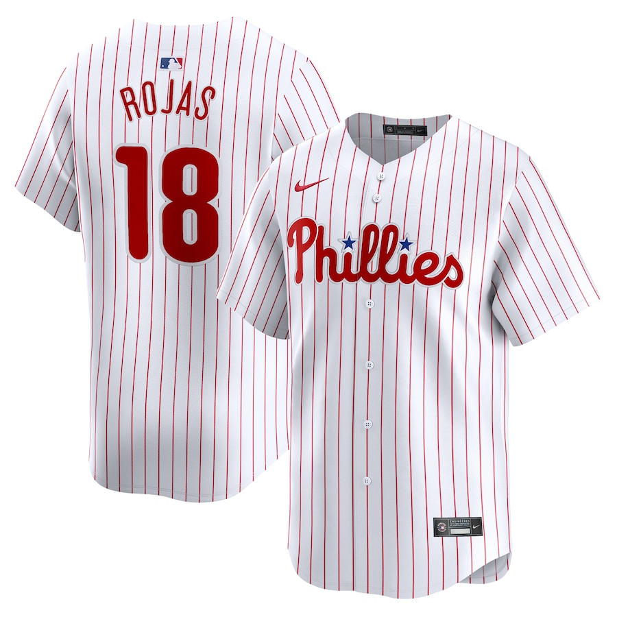 Johan Rojas 18 Philadelphia Phillies Home Limited Player Men Baseball Jersey - White 