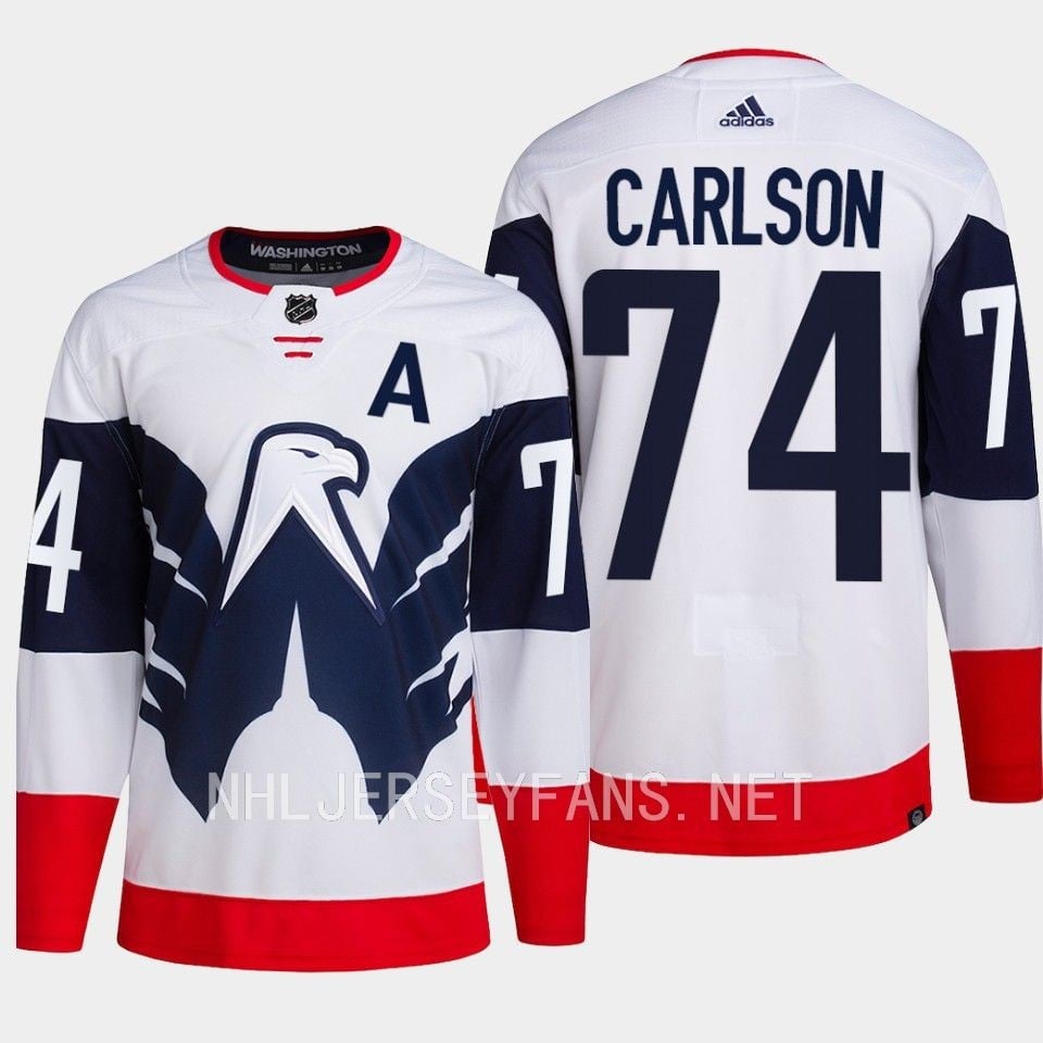 John Carlson 74 Washington Capitals 2023 Hockey Jersey Stadium White Primegreen - JS457 