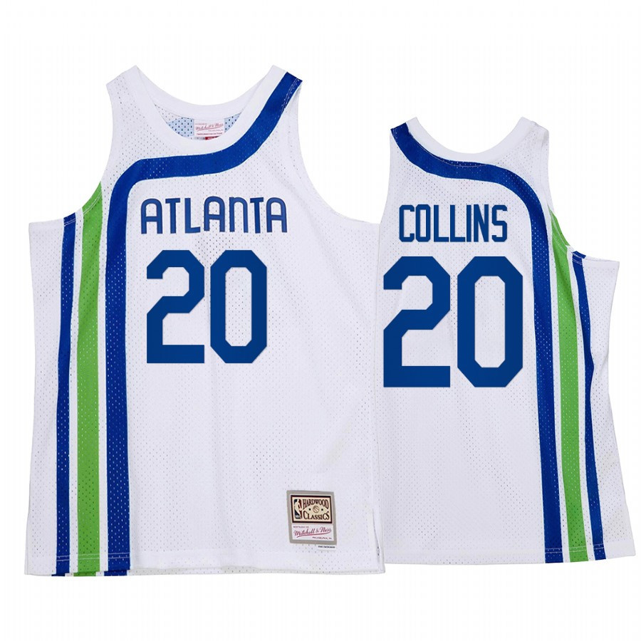 John Collins 20 Atlanta Hawks HWC Throwback Basketball Jersey White - JS174 