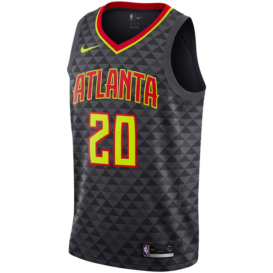 Alternative view of John Collins Atlanta Hawks Replica Swingman Basketball Jersey - Icon Edition - Black