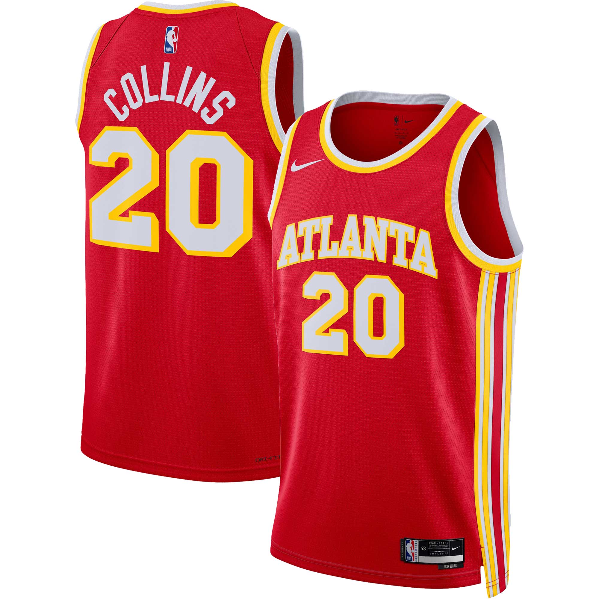 John Collins Atlanta Hawks Unisex Swingman Basketball Jersey – Icon Edition – Red