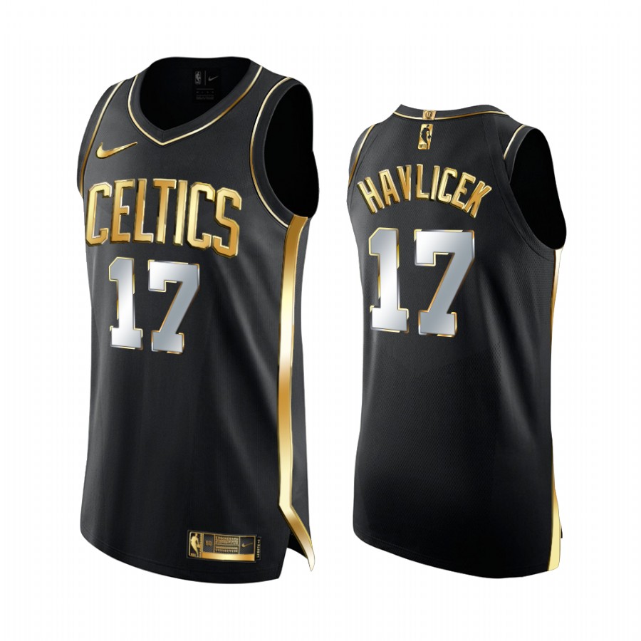 John Havlicek Boston Celtics Black Golden 2020-21 Basketball Jersey Limited Edition