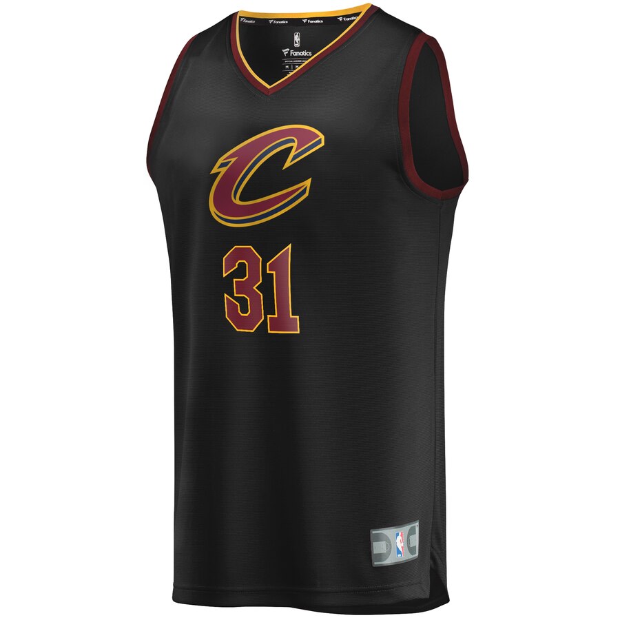 Alternative view of John Henson Cleveland Cavaliers Fanatics Branded Youth Fast Break Replica Player Basketball Jersey - Statement Edition - Black