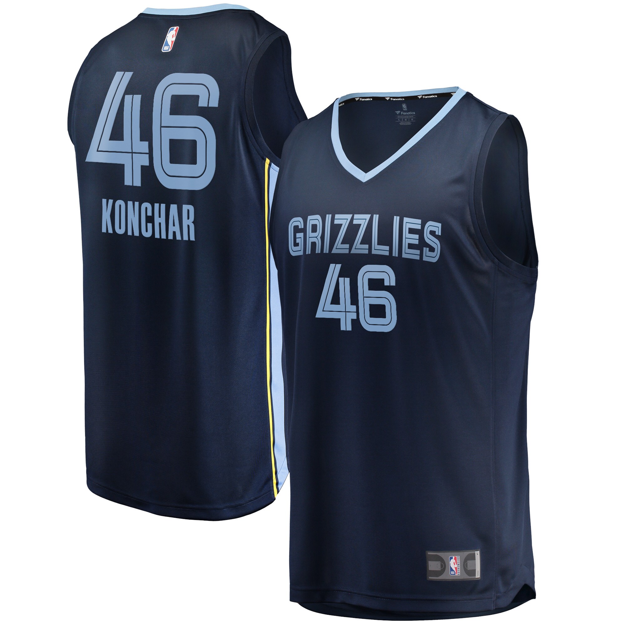 John Konchar Memphis Grizzlies Fanatics Branded 2021/22 Fast Break Replica Basketball Jersey - Icon Edition - Navy