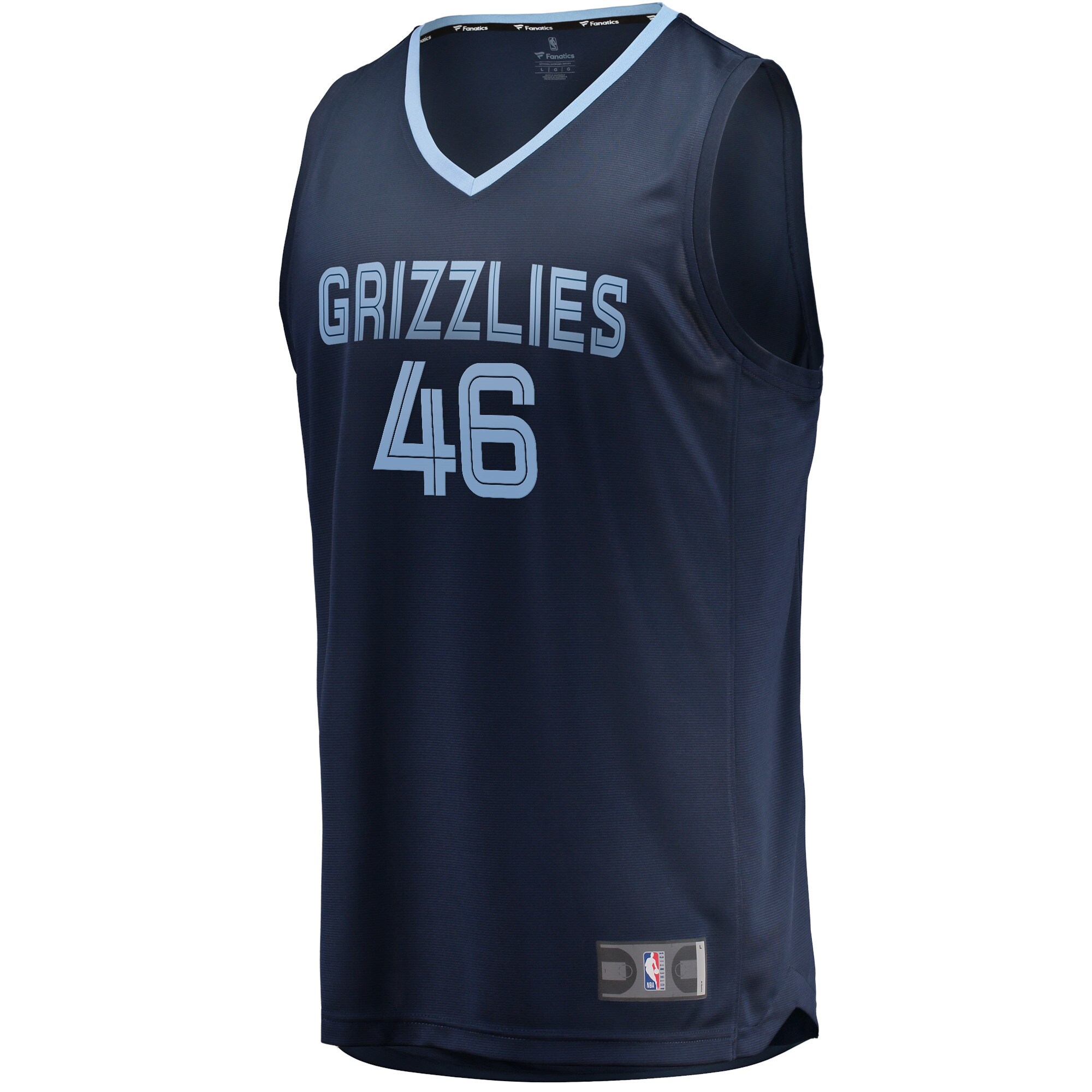 Alternative view of John Konchar Memphis Grizzlies Fanatics Fast Break Replica Basketball Jersey - Icon Edition - Navy