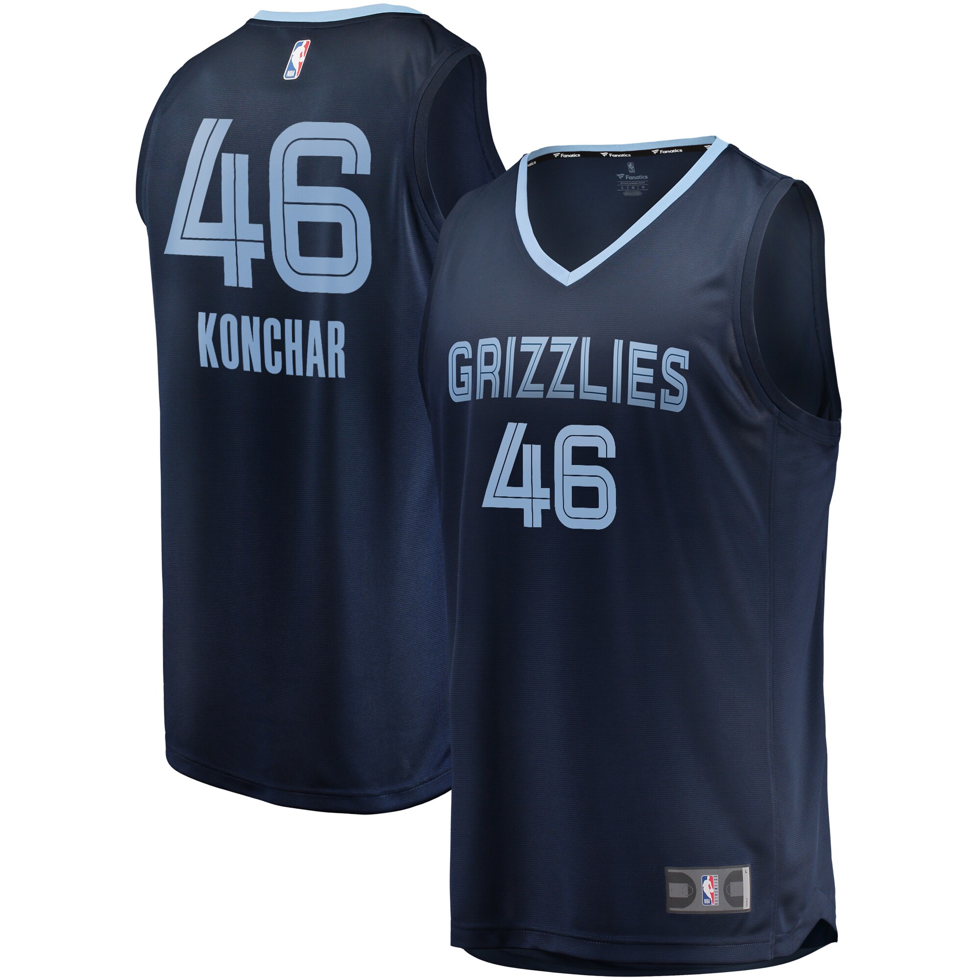 John Konchar Memphis Grizzlies Fanatics Fast Break Replica Basketball Jersey Navy - Icon Edition