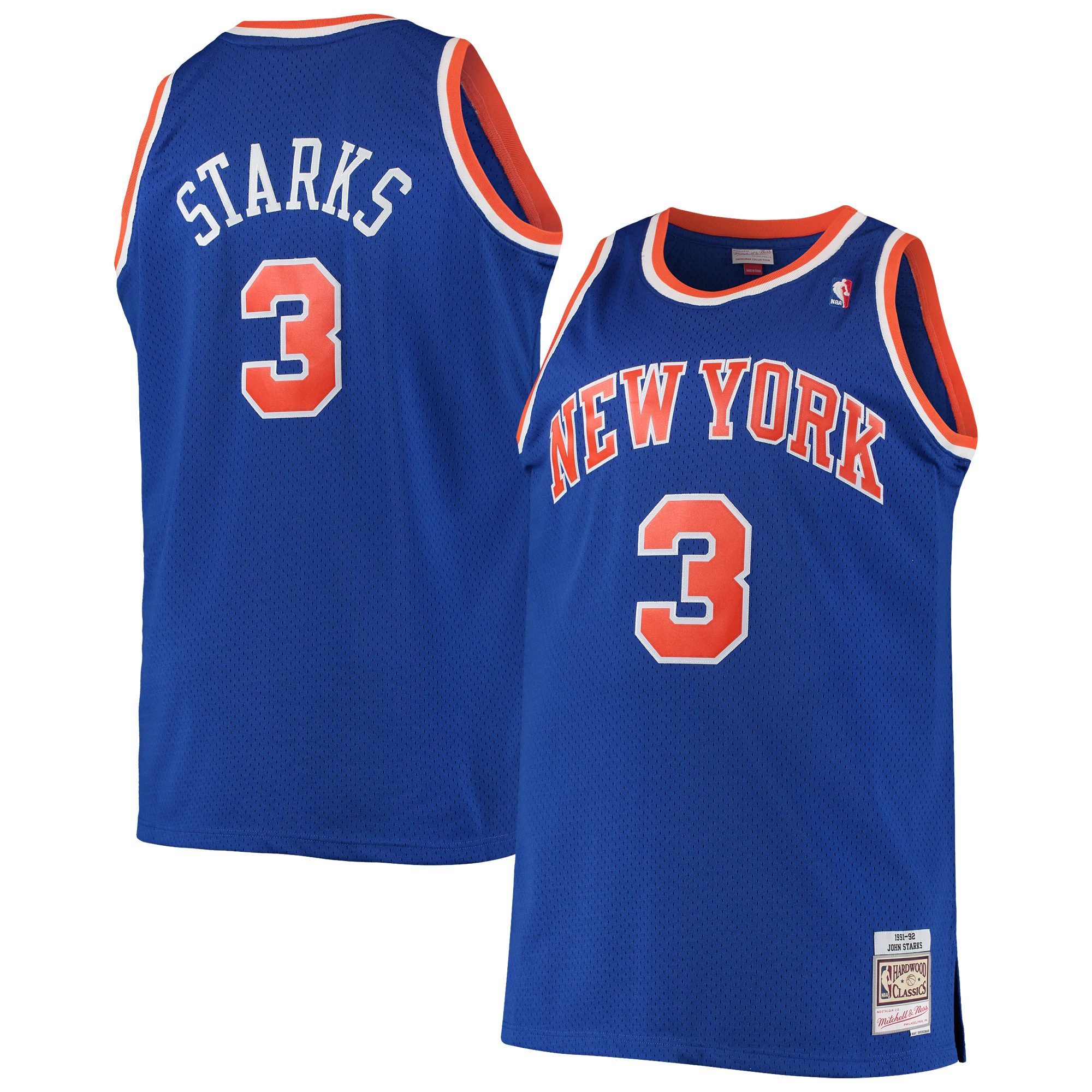 John Starks New York Knicks Mitchell & Ness Big & Tall Hardwood Classics Swingman Basketball Jersey - Blue