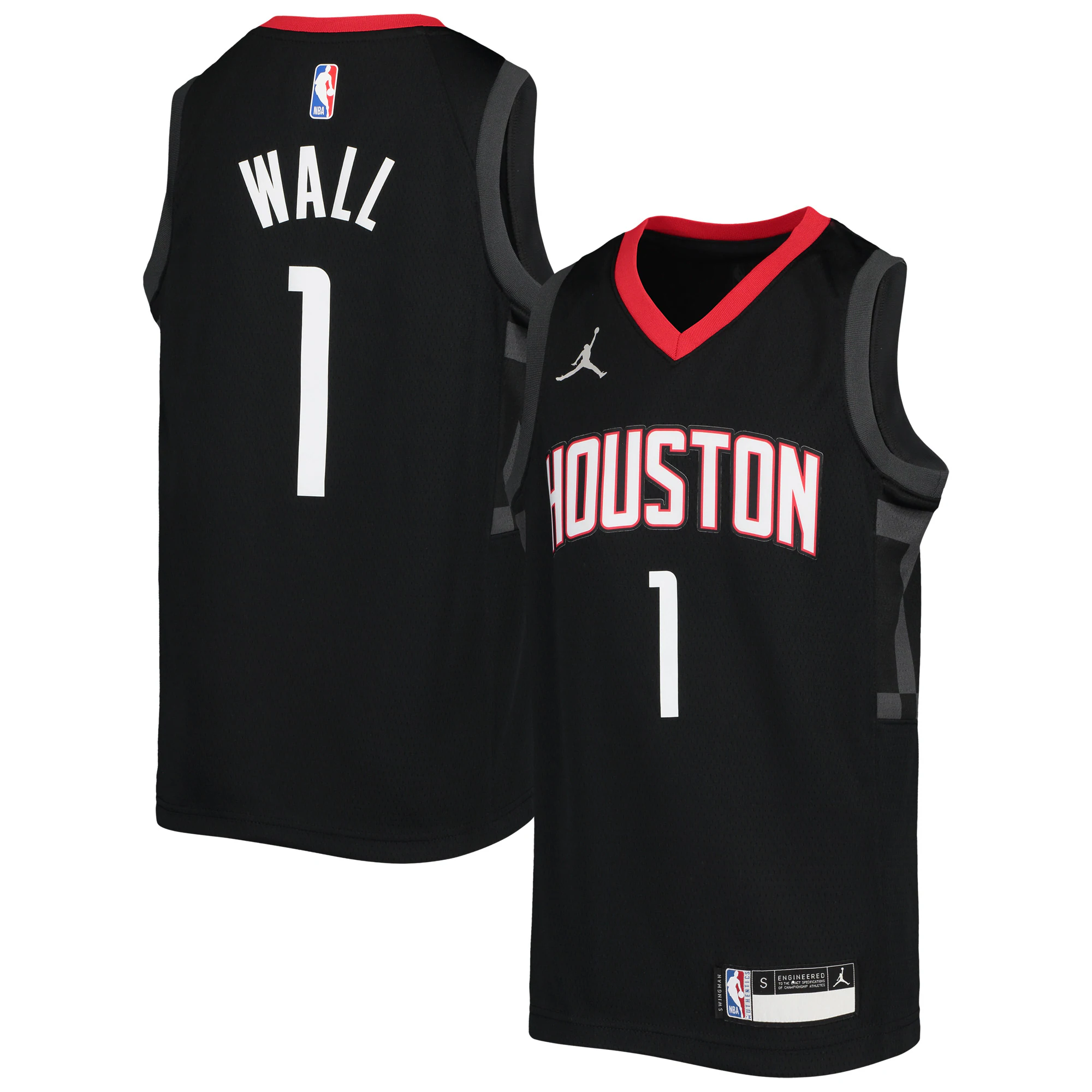 John Wall Houston Rockets Jordan Brand Youth 2020/21 Player Basketball Jersey - Statement Edition - Black