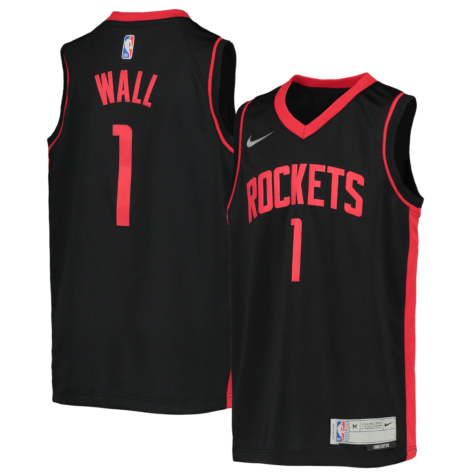 John Wall Houston Rockets Youth 2020/21 Swingman Player Basketball Jersey - Earned Edition - Black