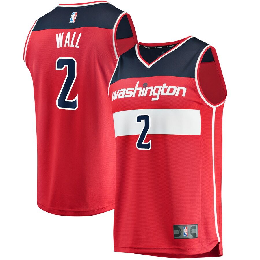 John Wall Washington Wizards Fanatics Branded Fast Break Player Jersey – Icon Edition – Red