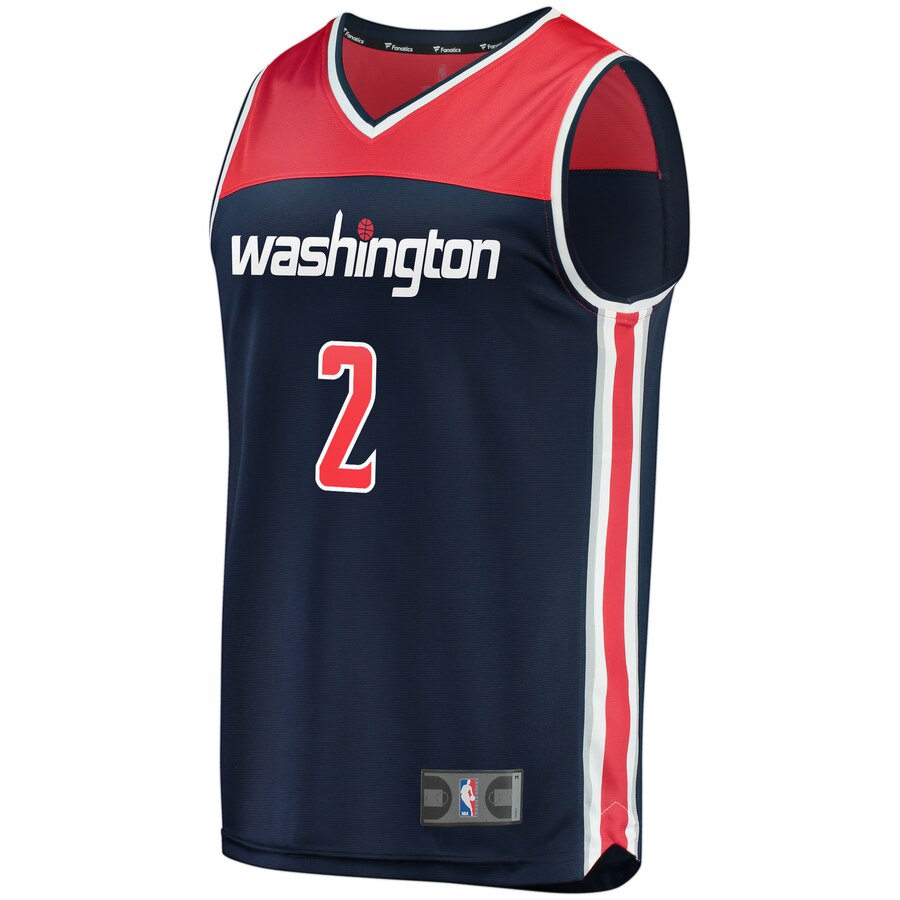 Alternative view of John Wall Washington Wizards Fanatics Branded Fast Break Replica Jersey Navy - Statement Edition