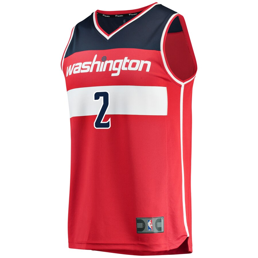 Alternative view of John Wall Washington Wizards Fanatics Branded Fast Break Replica Jersey Red - Icon Edition