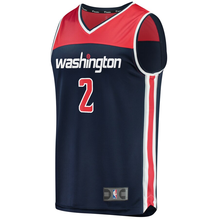Alternative view of John Wall Washington Wizards Fanatics Branded Youth Fast Break Player Jersey - Statement Edition - Navy