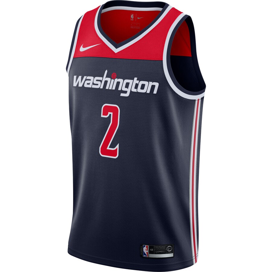 Alternative view of John Wall Washington Wizards Swingman Basketball Jersey - Statement Edition - Navy