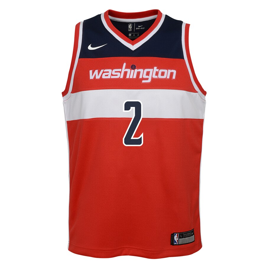 Alternative view of John Wall Washington Wizards Youth Swingman Basketball Jersey Red - Icon Edition