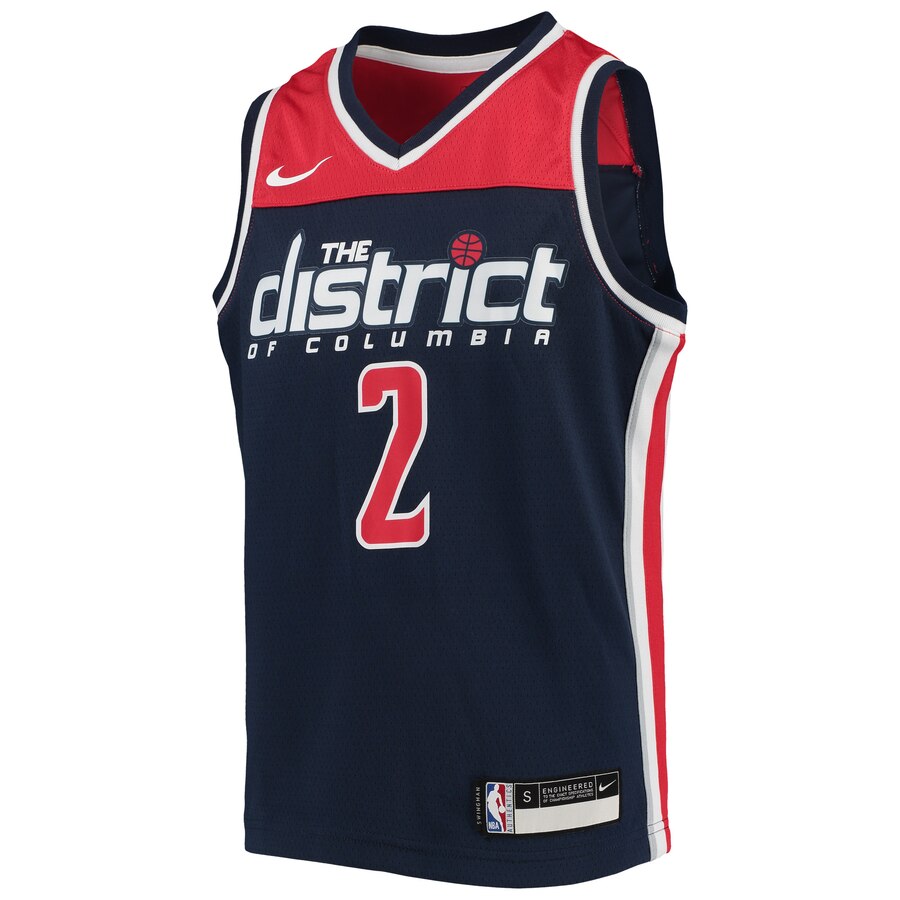 Alternative view of John Wall Washington Wizards Youth Swingman Player Basketball Jersey - Statement Edition - Navy