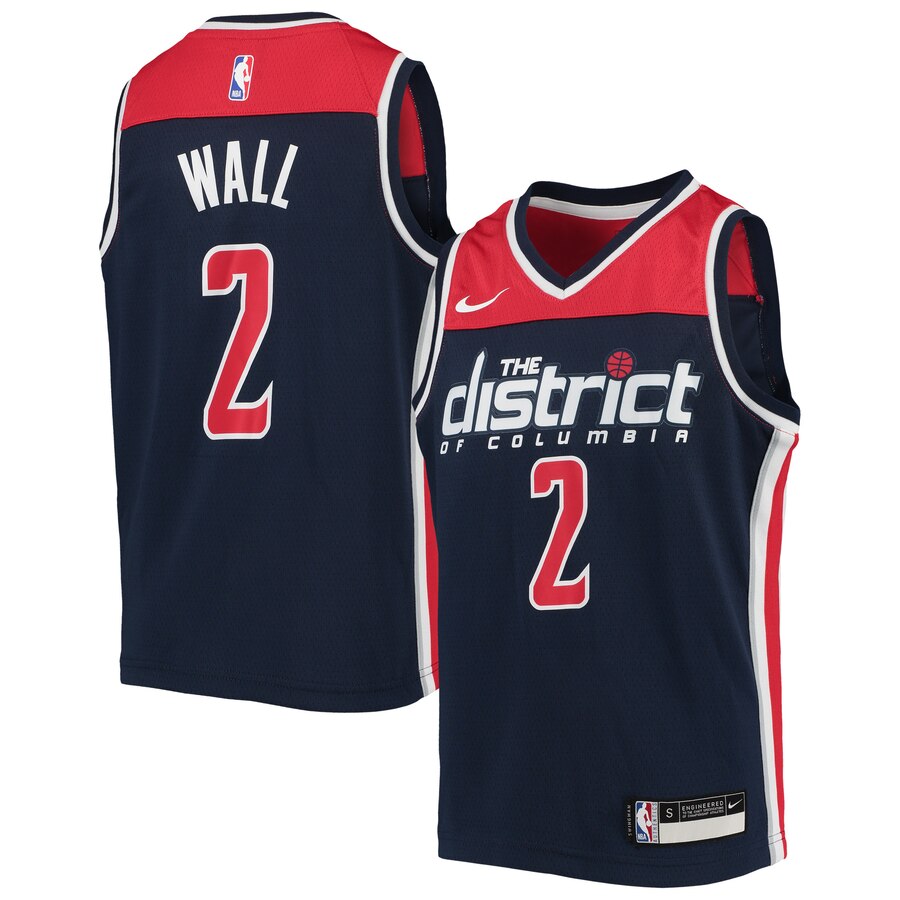 John Wall Washington Wizards Youth Swingman Player Basketball Jersey - Statement Edition - Navy