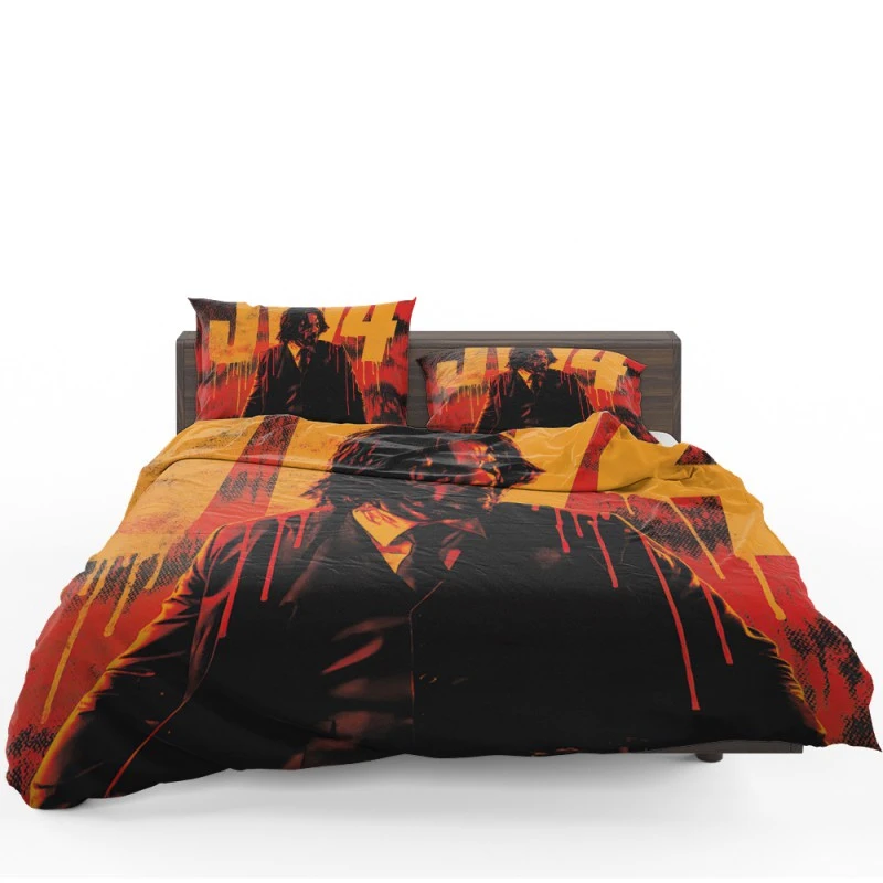 John Wick Chapter 4 Movie Keanu Reeves Bedding Set - Custom Bedding Set