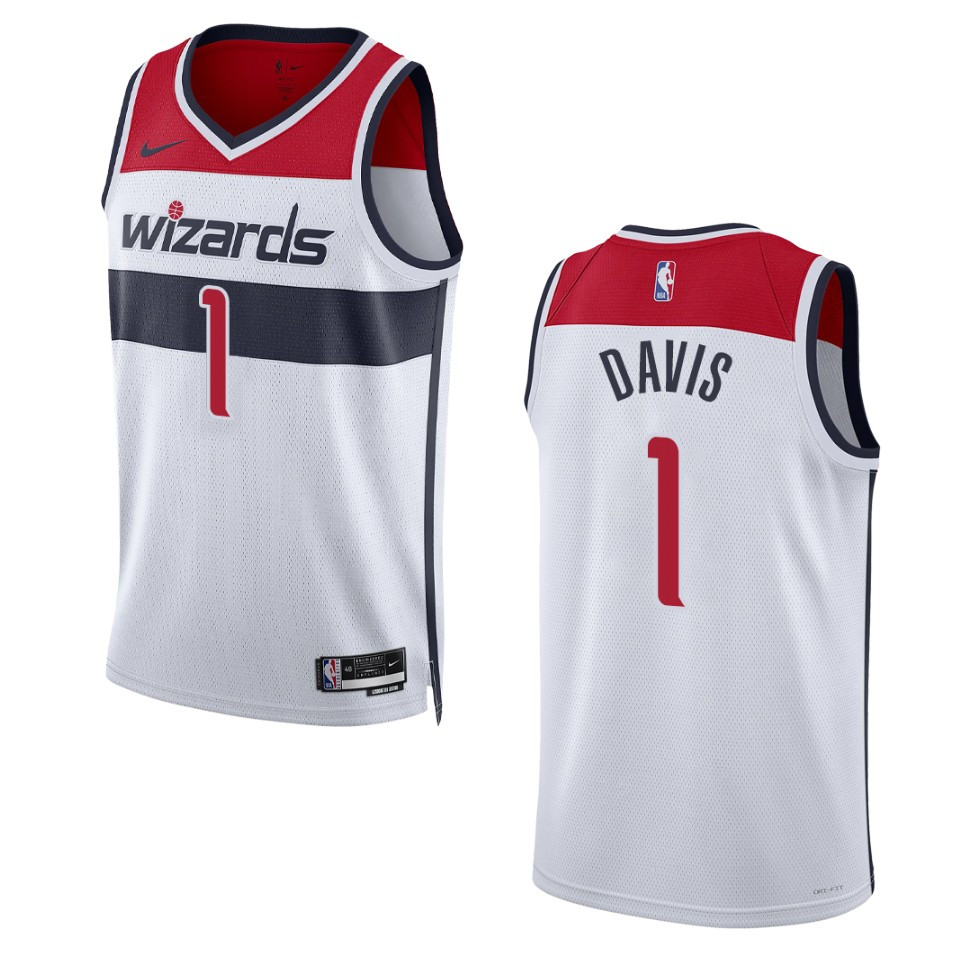 Johnny Davis Association Edition Washington Wizards 2022-23 White Swingman Basketball Jersey