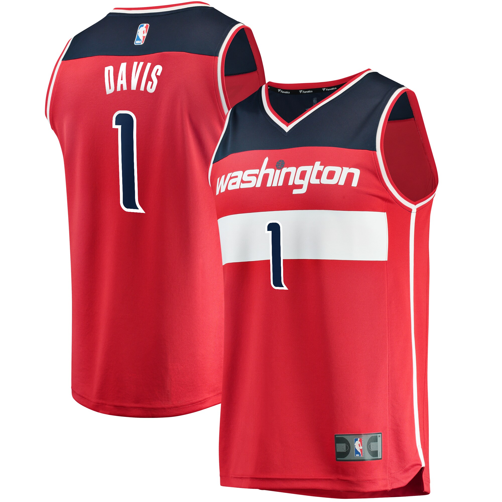 Johnny Davis Washington Wizards Fanatics Fast Break Replica Player Basketball Jersey Icon - Edition - Red