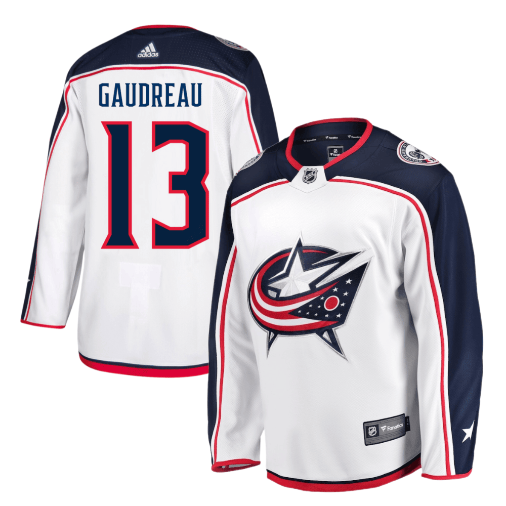 Johnny Gaudreau 13 Columbus Blue Jackets Prime Green Away Men Hockey Jersey - White - JS177 