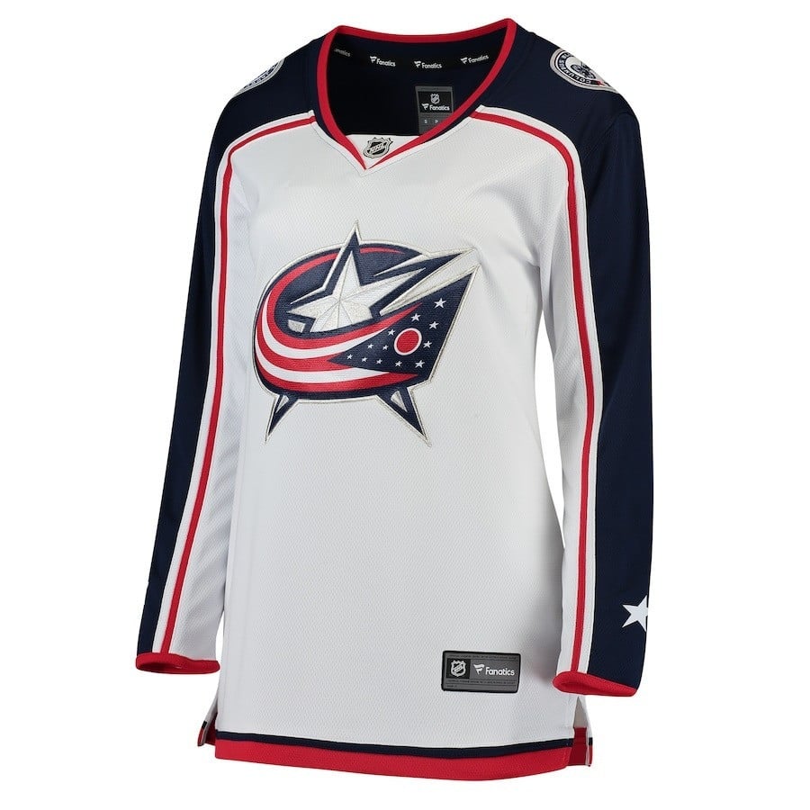 Alternative view of Johnny Gaudreau 13 Columbus Blue Jackets Women's Prime Green Away Hockey Jersey - White - JS648 
