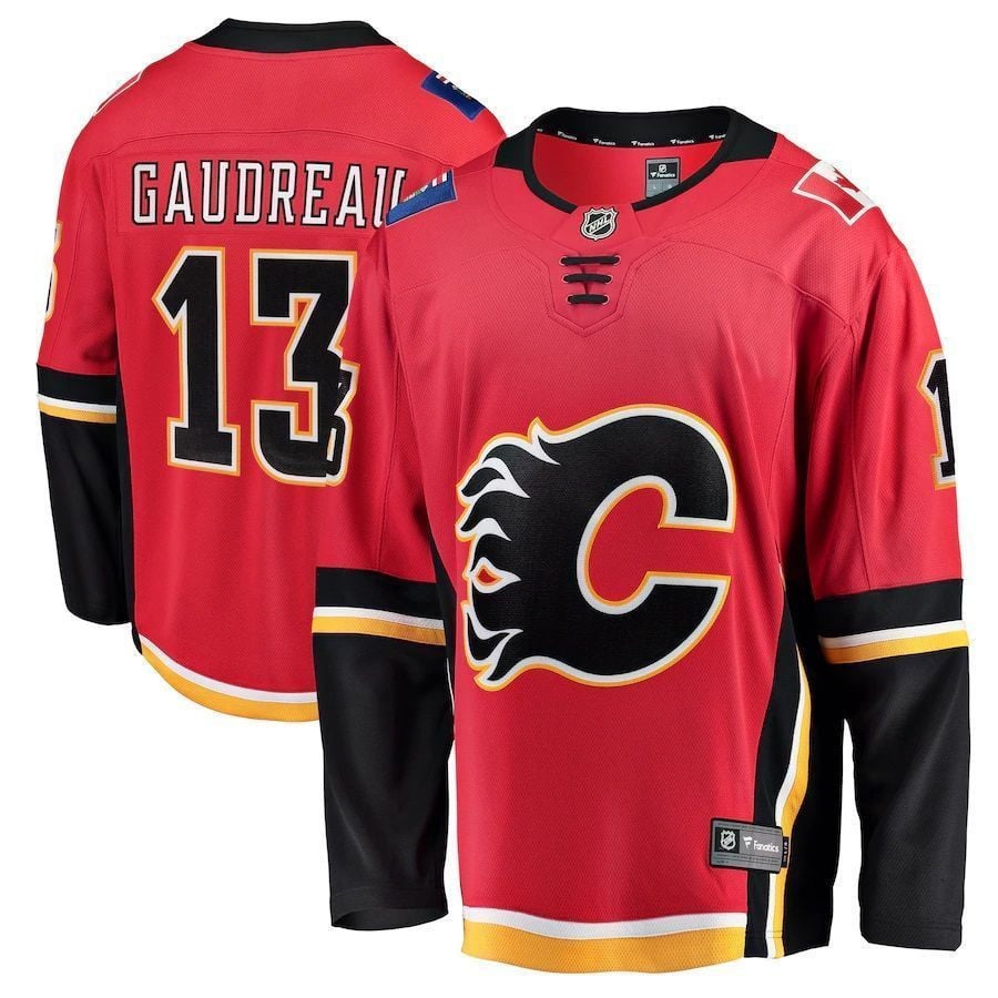 Johnny Gaudreau Calgary Flames Breakaway Player Hockey Jersey - Red - JS571 