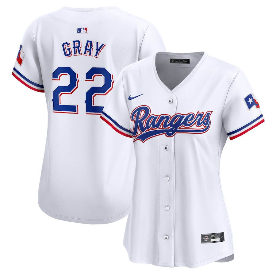 Jon Gray 22 Texas Rangers Women Home Limited Player Baseball Jersey - White - JS858 