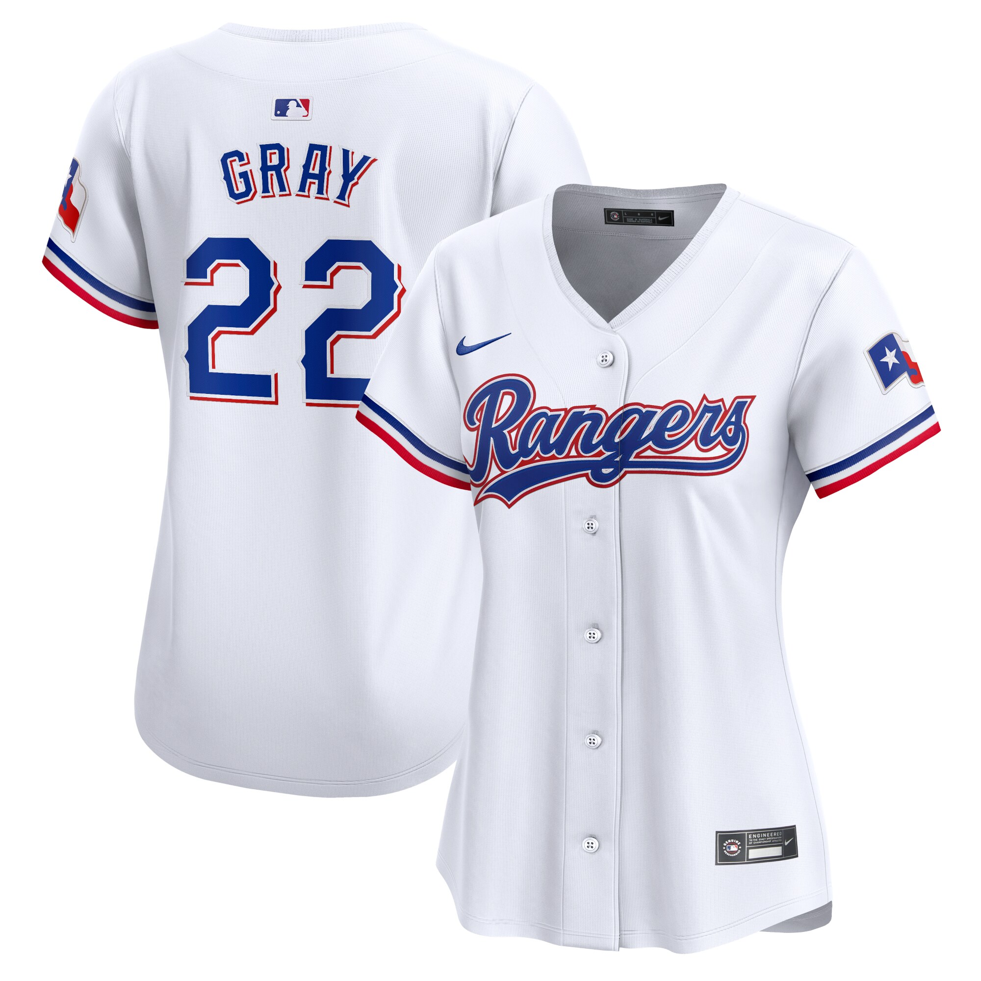 Jon Gray Texas Rangers Women's Home Limited Player Baseball Jersey - White