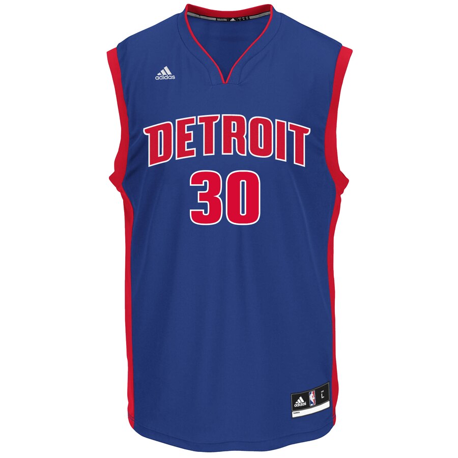 Alternative view of Jon Leuer Detroit Pistons Adidas Road Replica Basketball Jersey - Royal