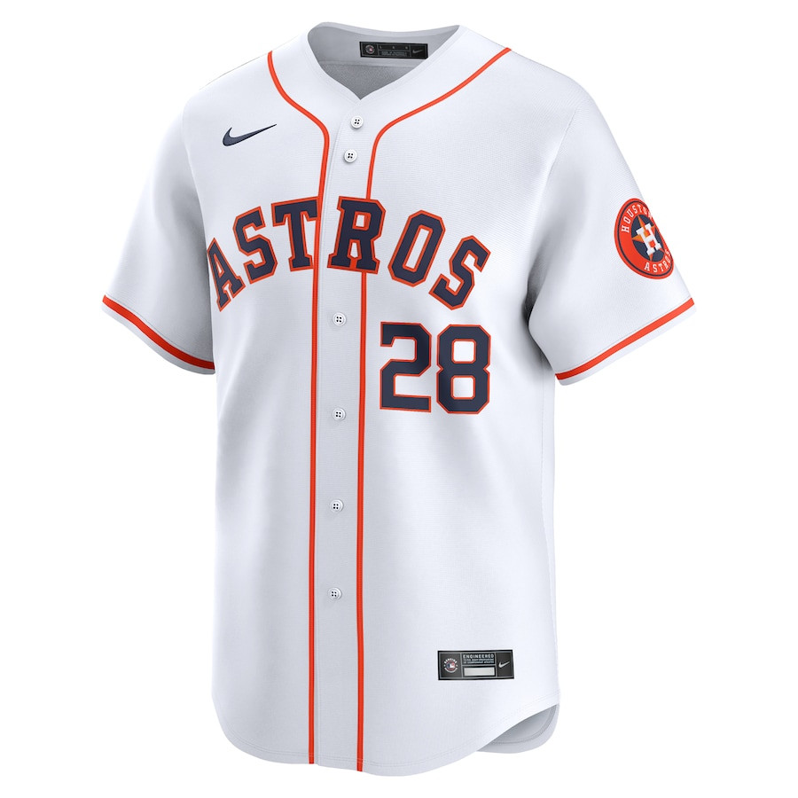 Alternative view of Jon Singleton 28 Houston Astros Home Limited Player Men Baseball Jersey - White 
