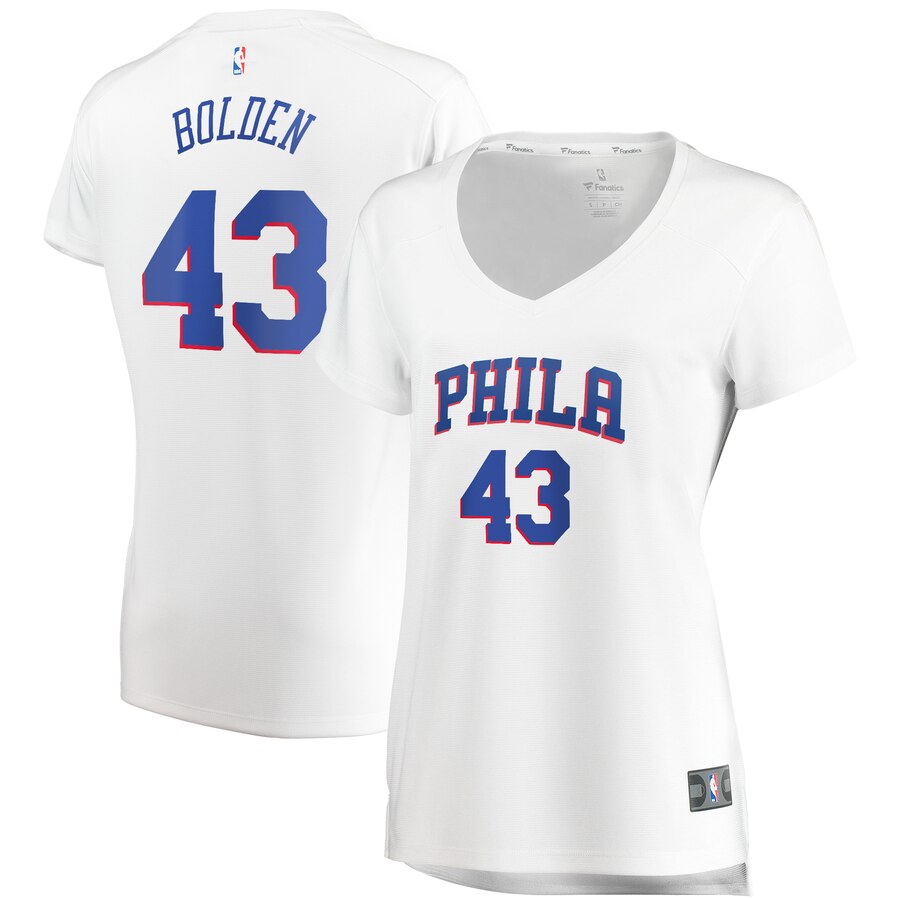 Jonah Bolden Philadelphia 76ers Fanatics Branded Women's Fast Break Replica Player Basketball Jersey - Association Edition - White