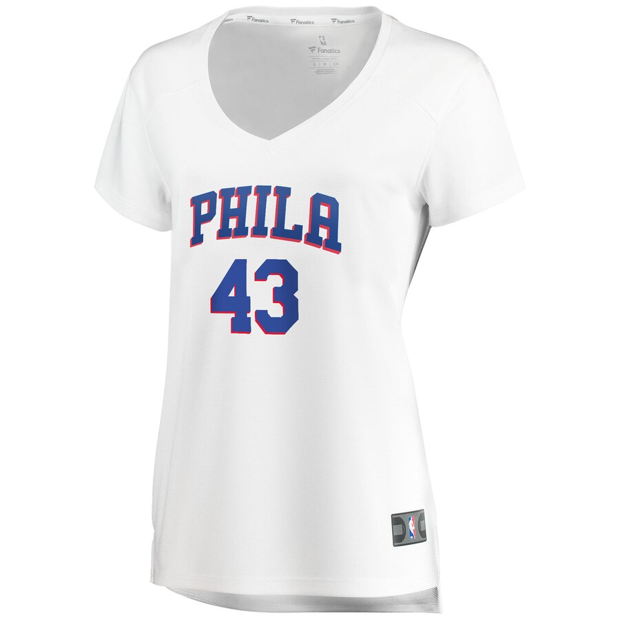 Alternative view of Jonah Bolden Philadelphia 76ers Fanatics Branded Women's Fast Break Replica Player Basketball Jersey - Association Edition - White