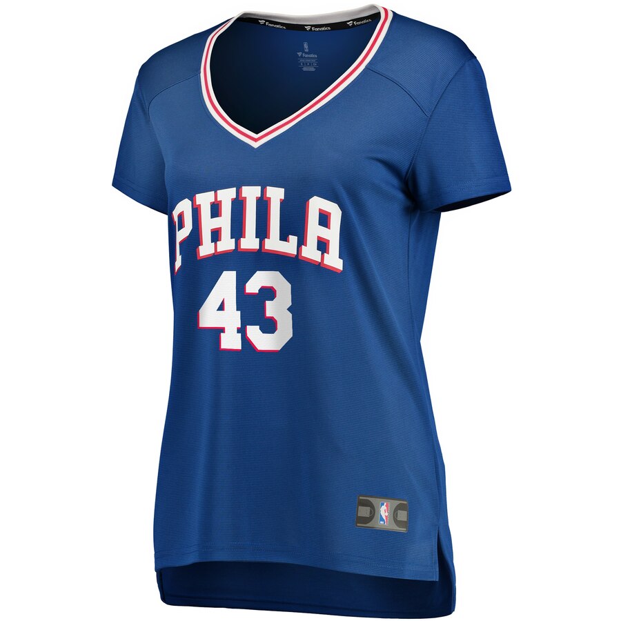 Alternative view of Jonah Bolden Philadelphia 76ers Fanatics Branded Women's Fast Break Replica Player Basketball Jersey - Icon Edition - Royal