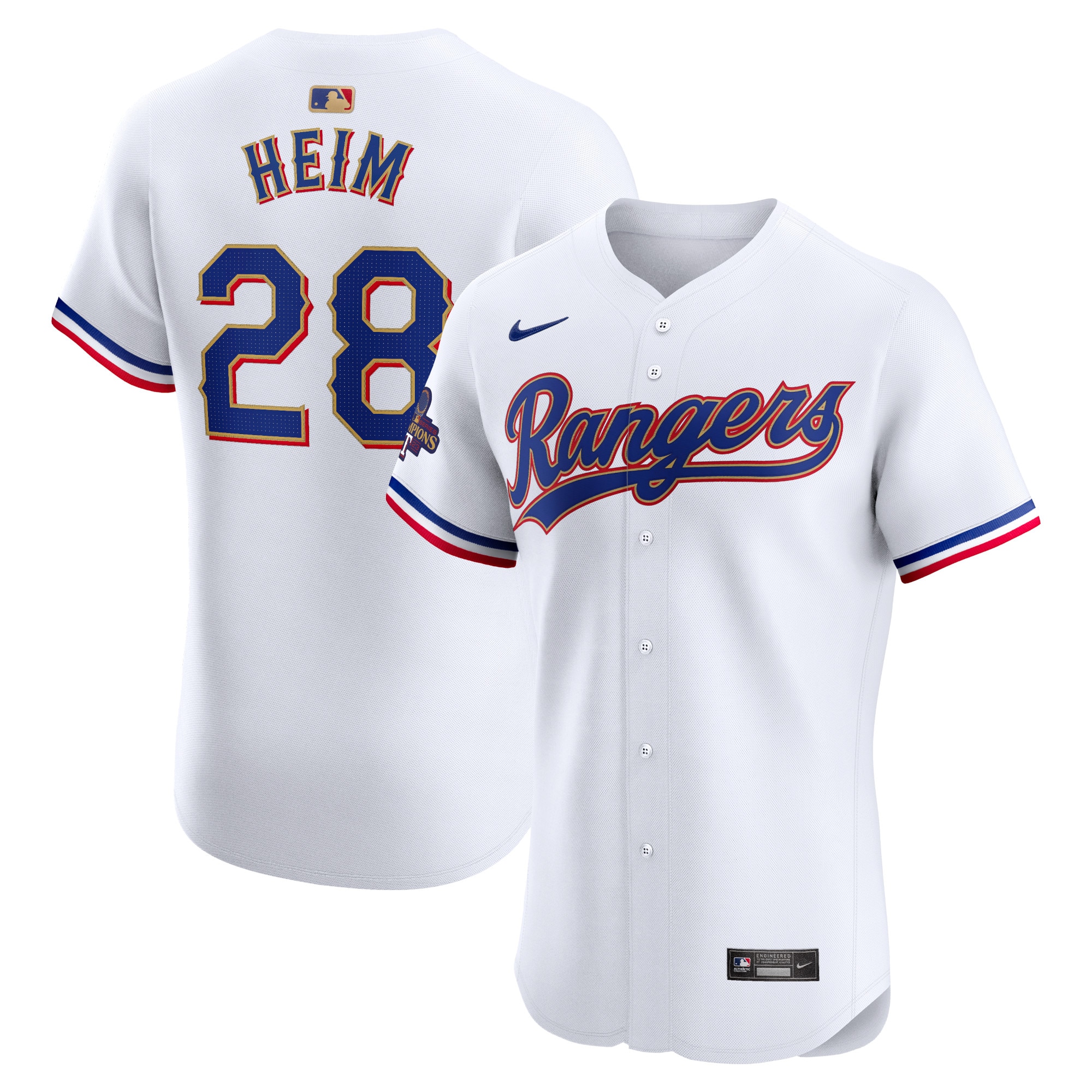 Jonah Heim Texas Rangers 2024 Gold Collection Elite Player JerseyÃƒâ€šÃ‚Â ÃƒÂ¢Ã¢â€šÂ¬Ã¢â‚¬Å“ White