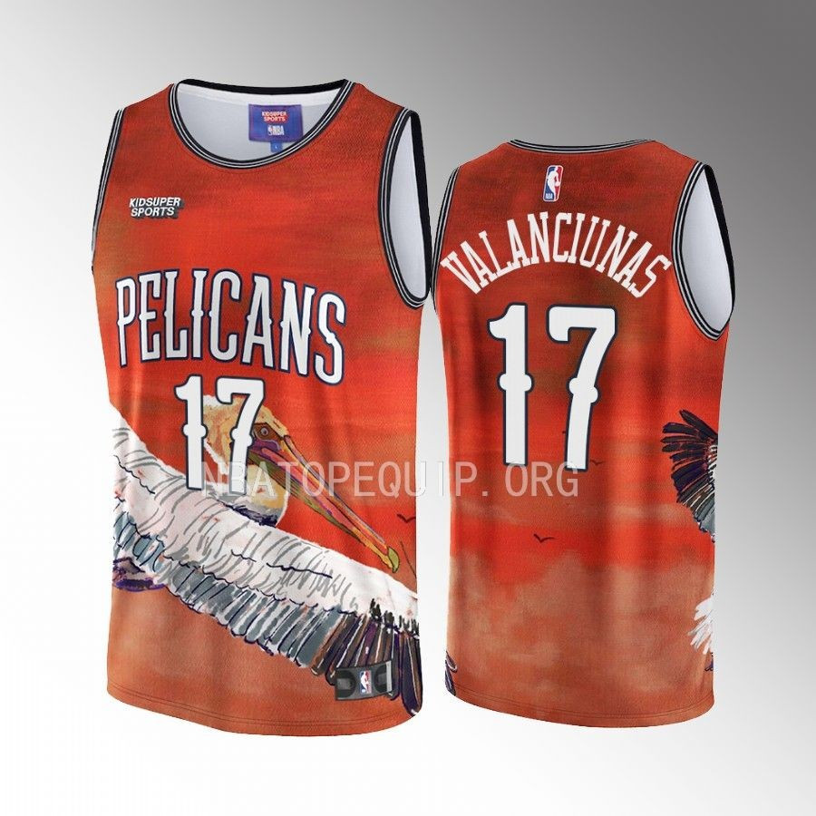 Jonas Valanciunas 17 New Orleans Pelicans NBA & KidSuper Studios Unisex Hometown Basketball Jersey - JS935 