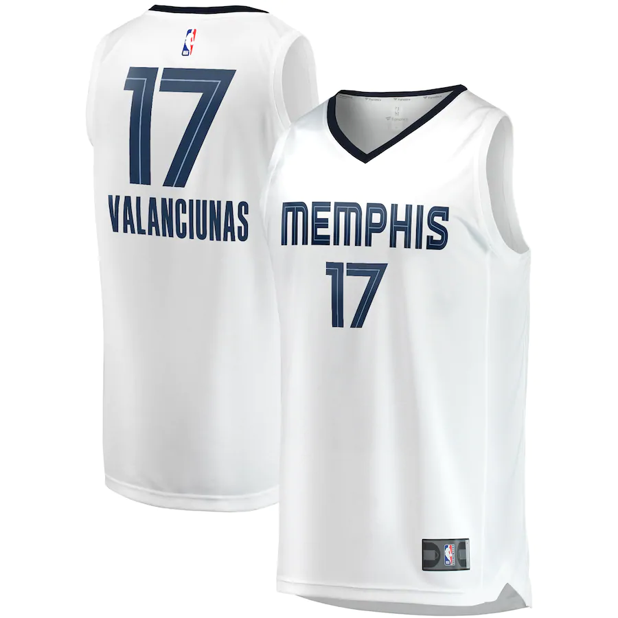 Jonas Valanciunas Memphis Grizzlies Fanatics Branded Fast Break Player Basketball Jersey White - Association Edition