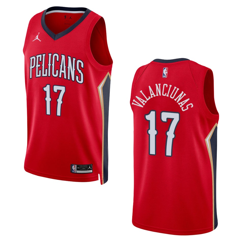 Jonas Valanciunas Statement Edition New Orleans Pelicans 2022-23 Red Swingman Basketball Jersey