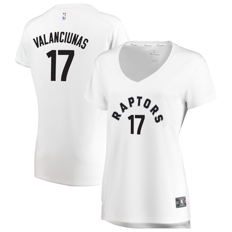 Jonas Valanciunas Toronto Raptors Fanatics Branded Women's Fast Break Replica Basketball Jersey - Association Edition - White